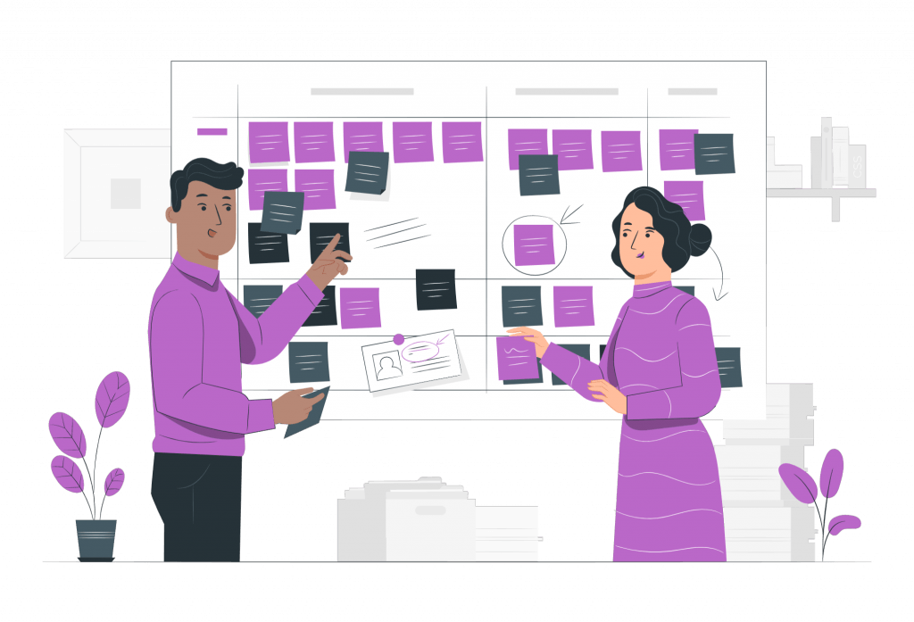 Metodologías ágiles: ¿Qué son y cuáles son más utilizadas? - Scrum board pana 1 1 1024x697