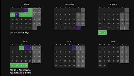 Calendario Vacaciones