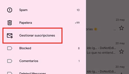 Gestionar Suscripciones Gmail
