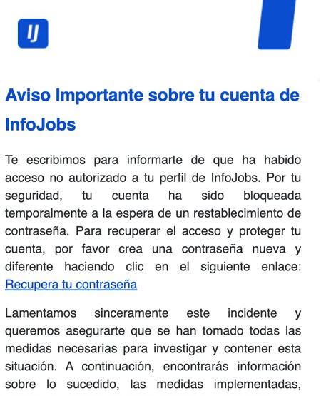 Aviso Infojobs