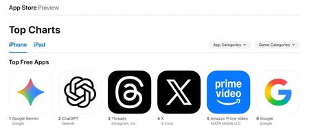 Gemini Top Free Apple App Store