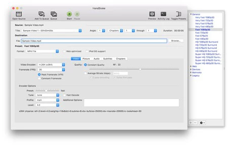 Handbrake Screenshot 1